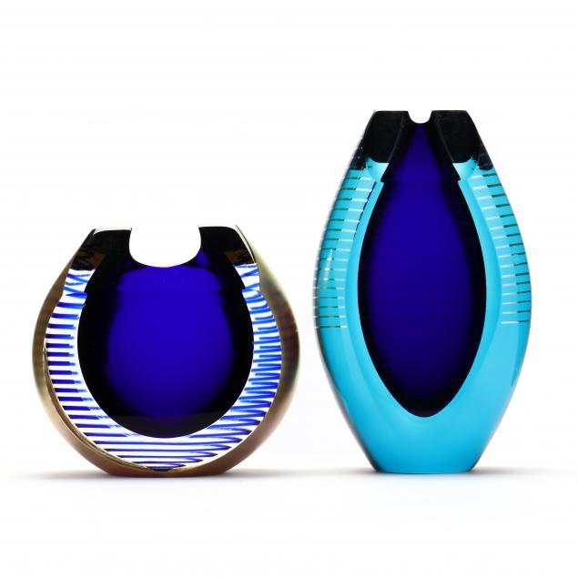 correia-two-art-glass-vases