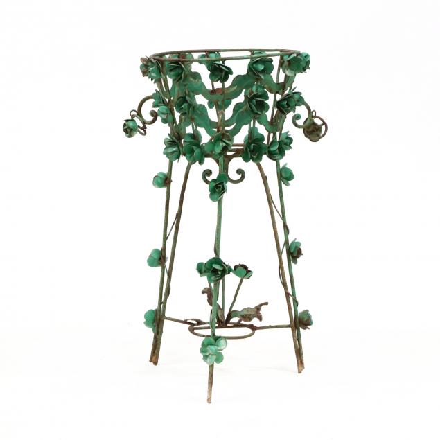 vintage-painted-iron-plant-stand