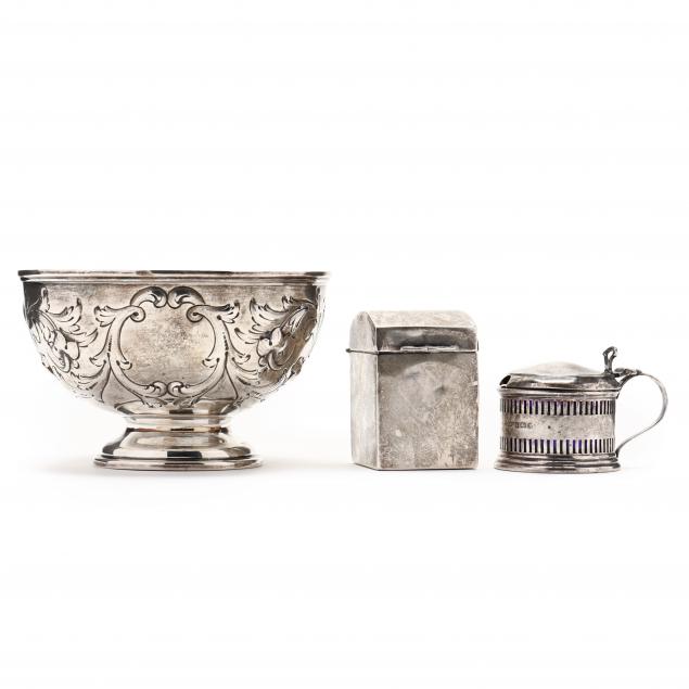 three-english-sterling-silver-table-items