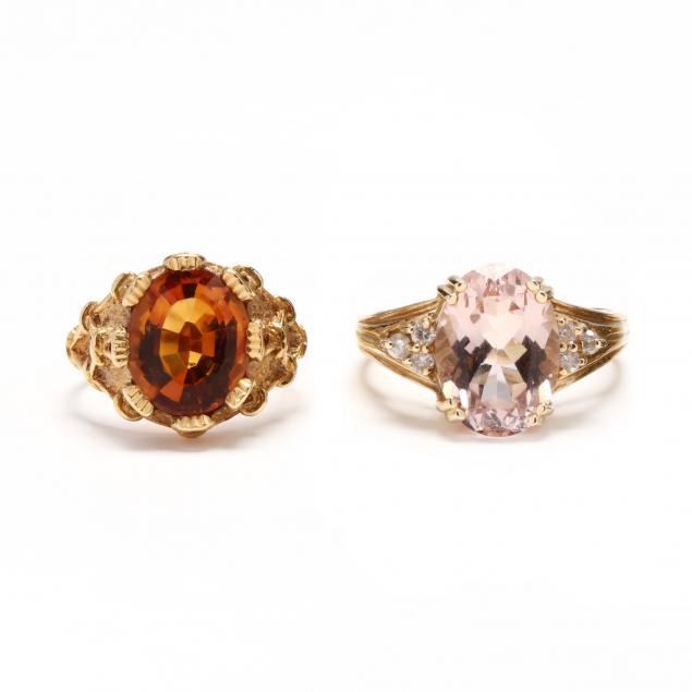 two-gold-and-gem-set-rings