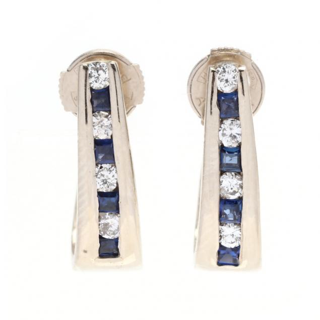 white-gold-and-gem-set-earrings