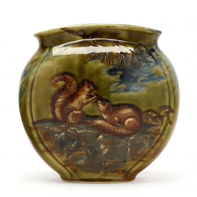 edwin-bennett-albion-ware-pottery-squirrel-vase