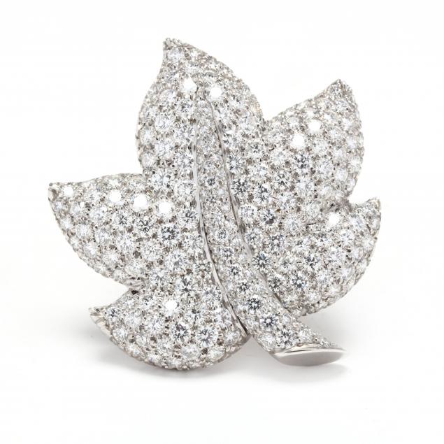 platinum-and-diamond-foliate-brooch-jean-vitau