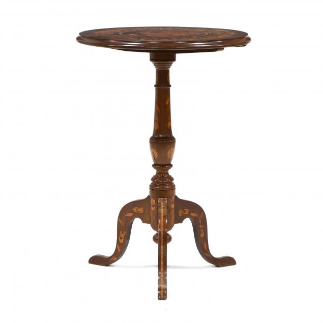 dutch-marquetry-inlaid-mahogany-tilt-top-candle-stand