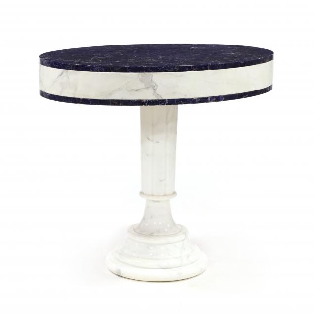 custom-sodalite-and-marble-pedestal-table