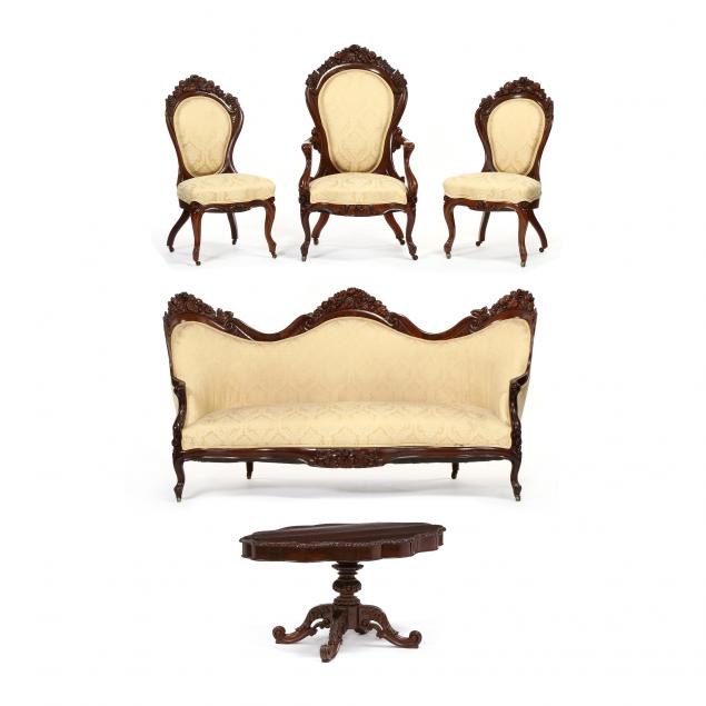 john-h-belter-four-piece-i-rosalie-i-rosewood-parlor-suite-and-table