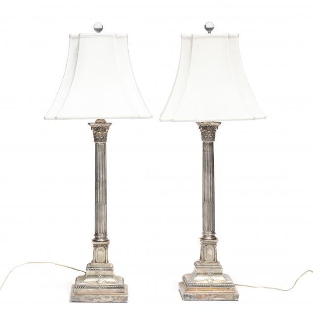 pair-of-silverplate-corinthian-column-table-lamps