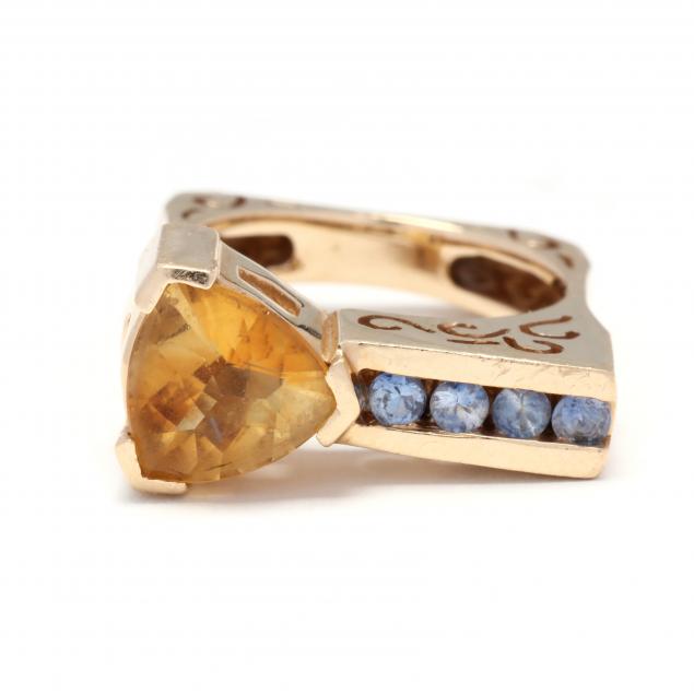 modernist-gold-and-gem-set-ring