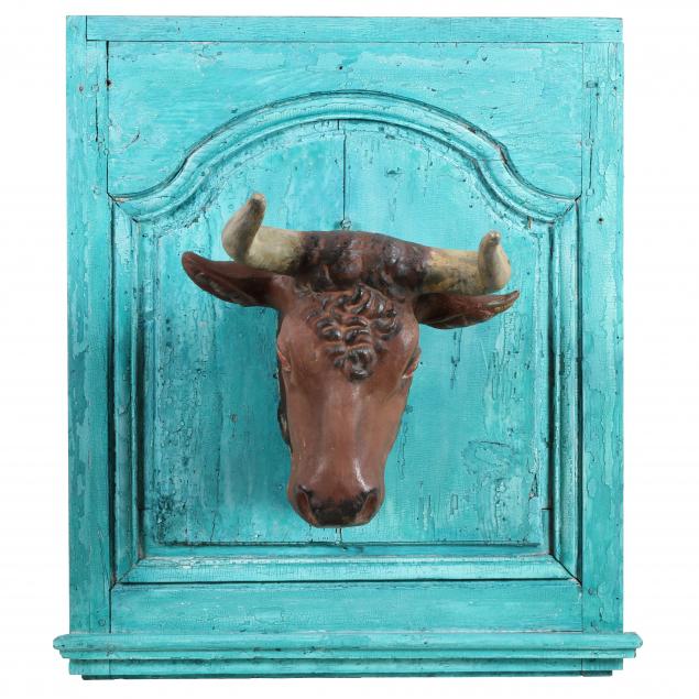 antique-painted-zinc-wall-mount-steer-head