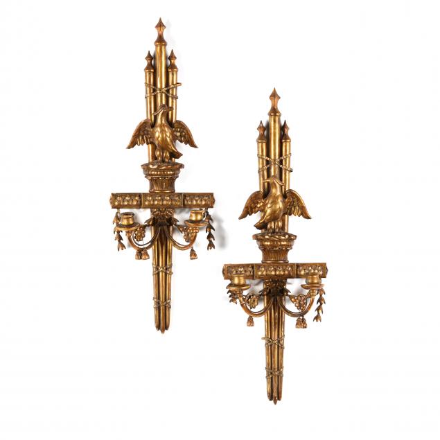 pair-of-continental-gilt-wooden-sconces