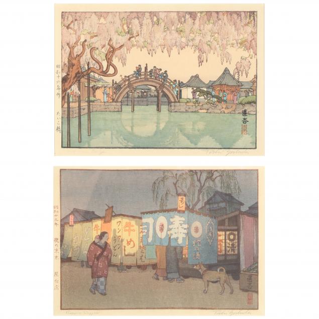 toshi-yoshida-japanese-1911-1995-i-half-moon-bridge-i-and-i-supper-wagon-i