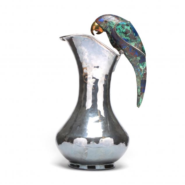 a-los-castillo-silverplate-parrot-pitcher