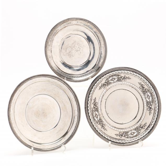 three-american-reticulated-sterling-silver-plates