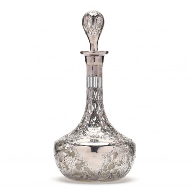 alvin-999-fine-sterling-silver-overlay-glass-decanter