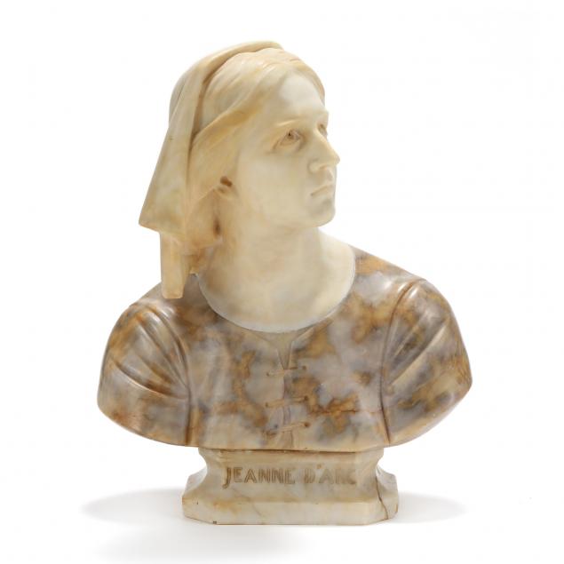 giusto-viti-italian-19th-century-alabaster-and-marble-bust-of-joan-of-arc
