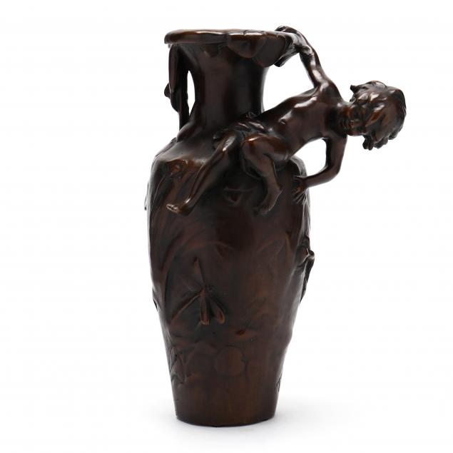 after-auguste-moreau-french-1834-1917-figural-bronze-vase