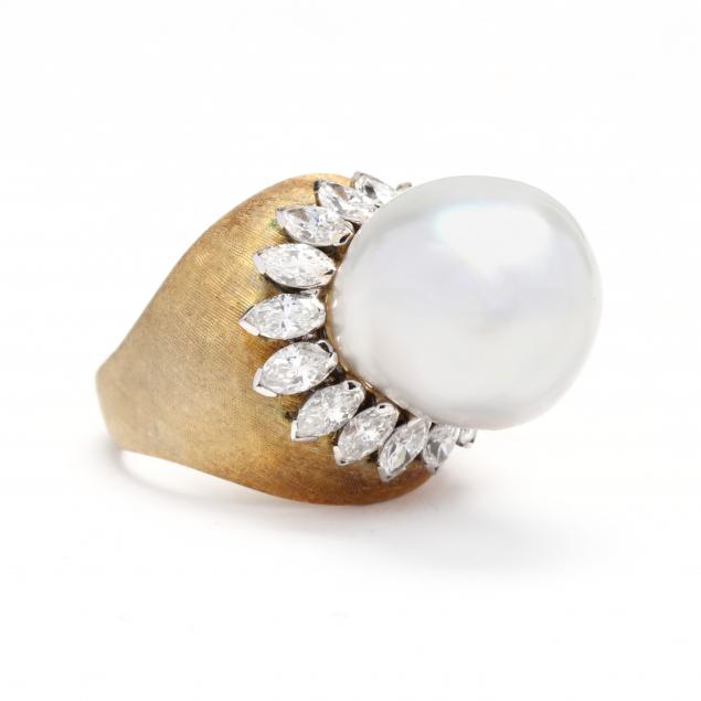 bi-color-gold-baroque-pearl-and-diamond-ring
