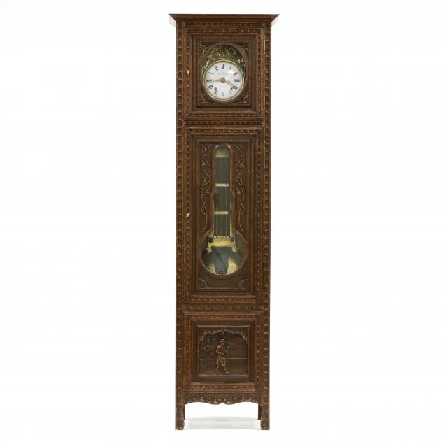 french-carved-oak-tall-case-clock