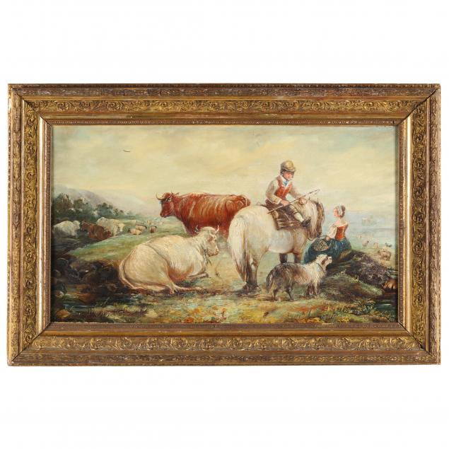 a-victorian-painting-of-a-shepherd-and-shepherdess-with-flock