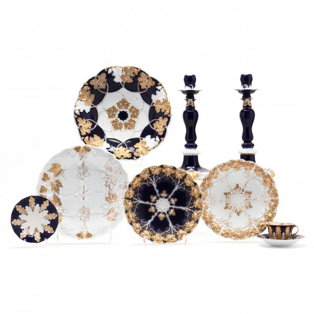 a-selection-of-meissen-candlesticks-and-dishes