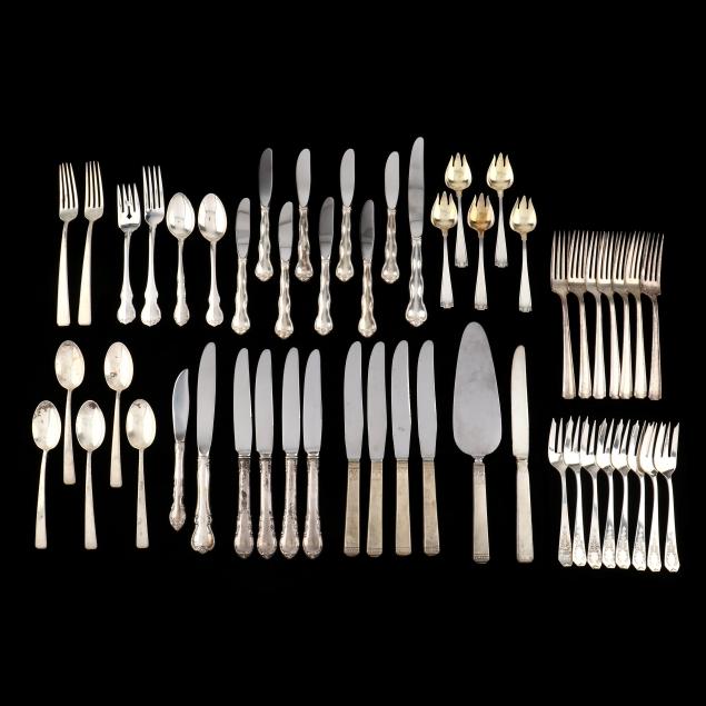 a-grouping-of-american-sterling-silver-flatware