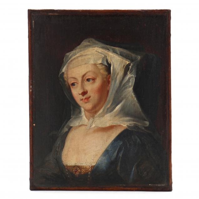 antique-continental-portrait-of-a-young-woman