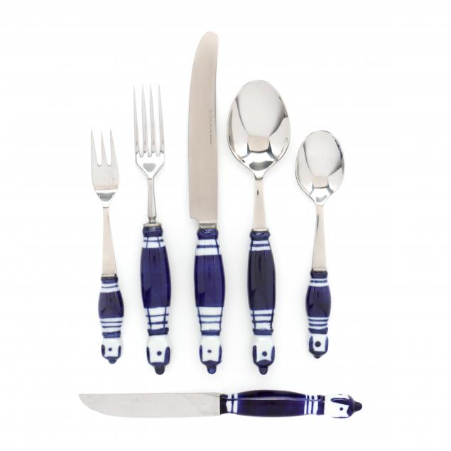 bjorn-wiinblad-danish-b-1918-76-piece-set-of-i-grill-blue-i-flatware-for-rosenthal