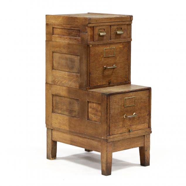 vintage-oak-step-back-file-cabinet