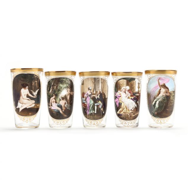 set-of-five-fine-venetian-pictorial-glass-tumblers
