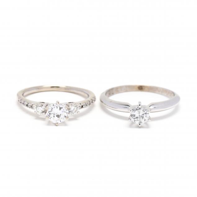 two-white-gold-and-diamond-rings