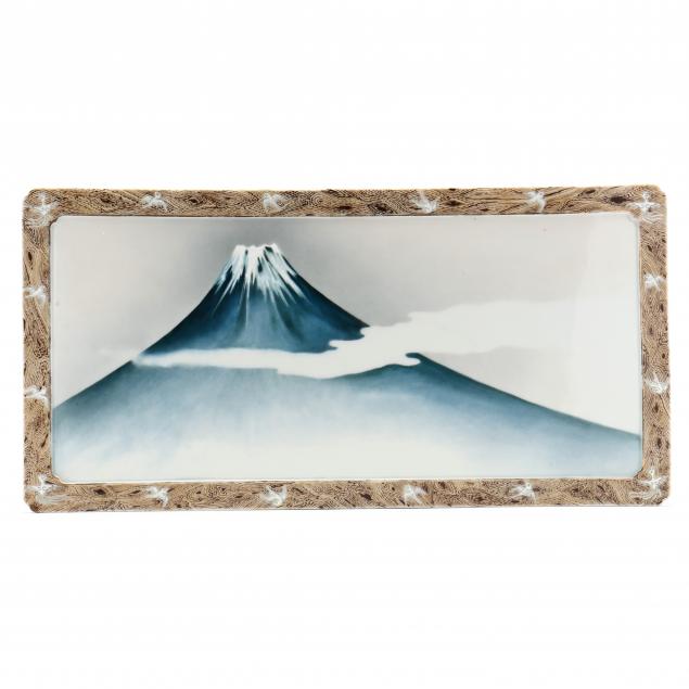 a-japanese-porcelain-plaque-with-mount-fuji