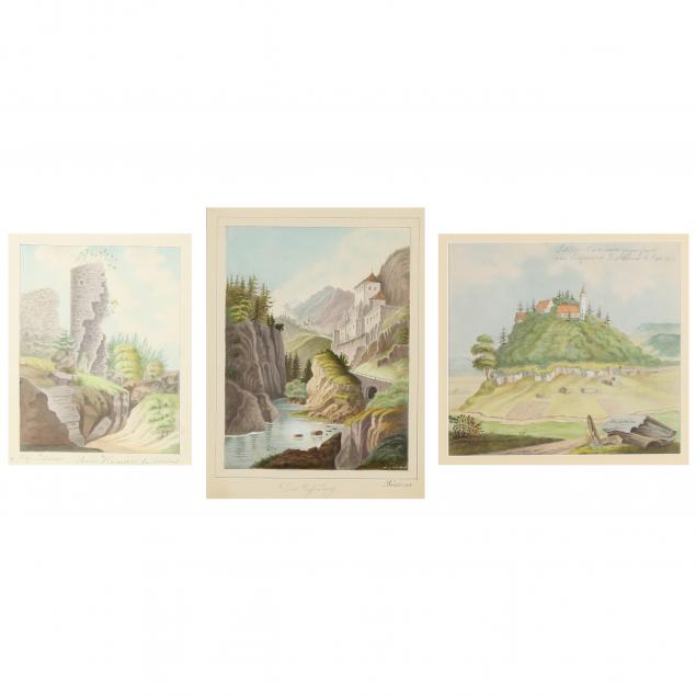 german-school-19th-century-three-scenic-watercolors