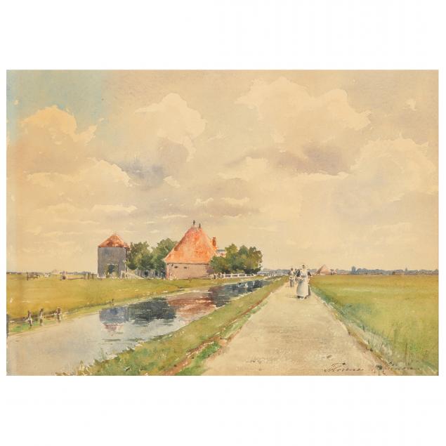 florence-robinson-american-1874-1937-dutch-landscape-with-figures