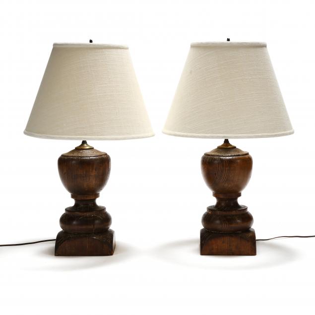pair-of-wood-urn-table-lamps