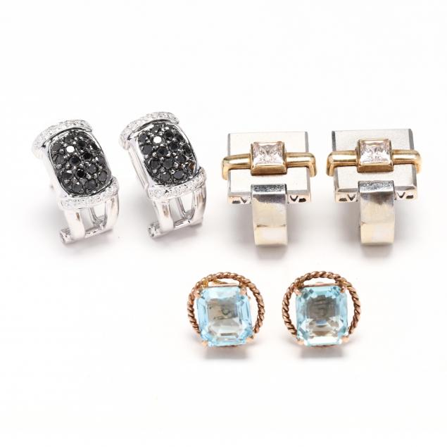 three-pairs-of-gem-set-earrings