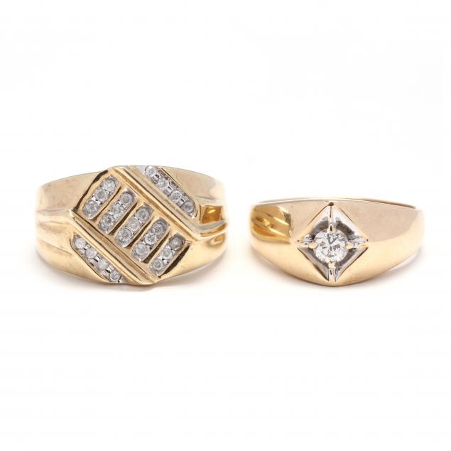 two-gold-and-diamond-gent-s-rings