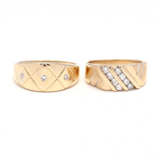 two-gold-and-diamond-gent-s-rings