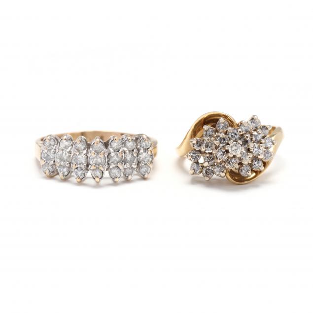 two-gold-and-diamond-rings