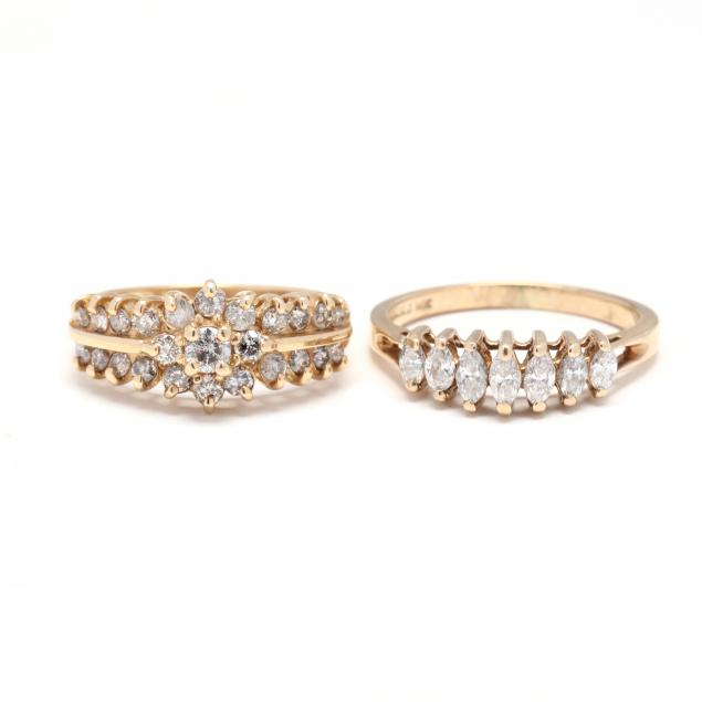 two-gold-and-diamond-rings