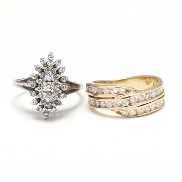 two-gold-and-diamond-rings