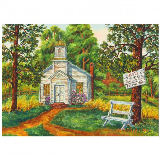 vernon-clark-american-20th-century-wooded-church