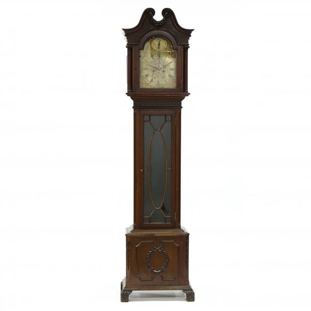 an-edwardian-carved-mahogany-tall-case-clock