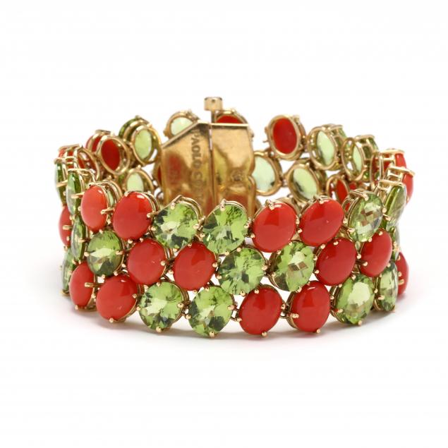 coral-and-peridot-bracelet-paolo-costagli