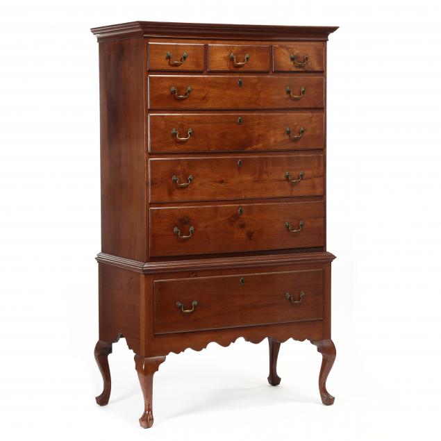 a-southern-chippendale-walnut-chest-on-frame