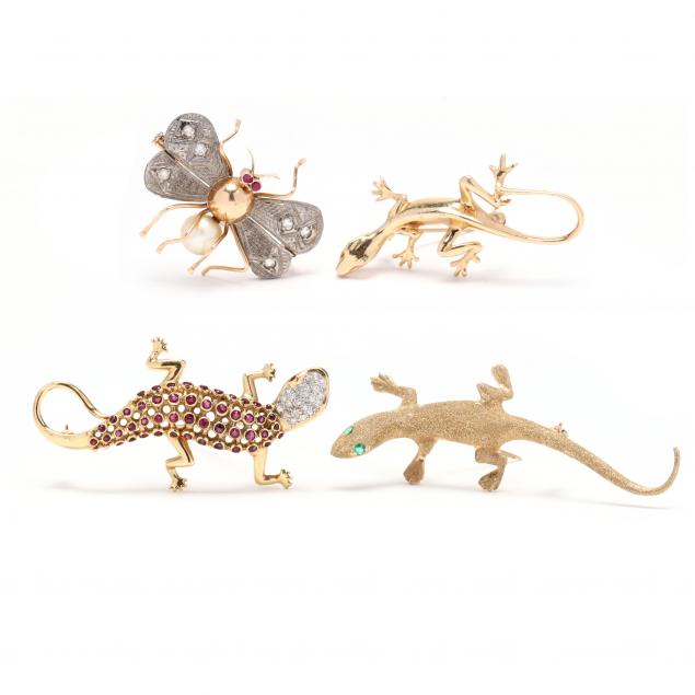 four-gold-figural-brooches
