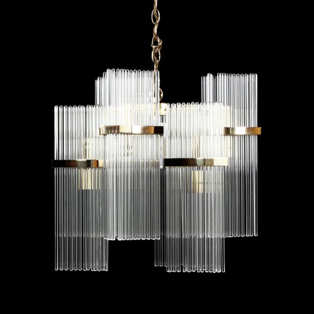 gaetano-sciolari-italian-1927-1994-modern-glass-rod-and-brass-chandelier