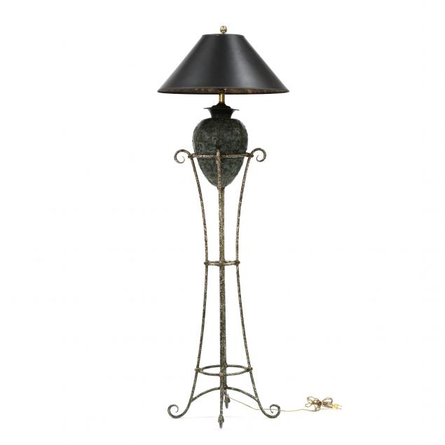 maitland-smith-painted-metal-floor-lamp