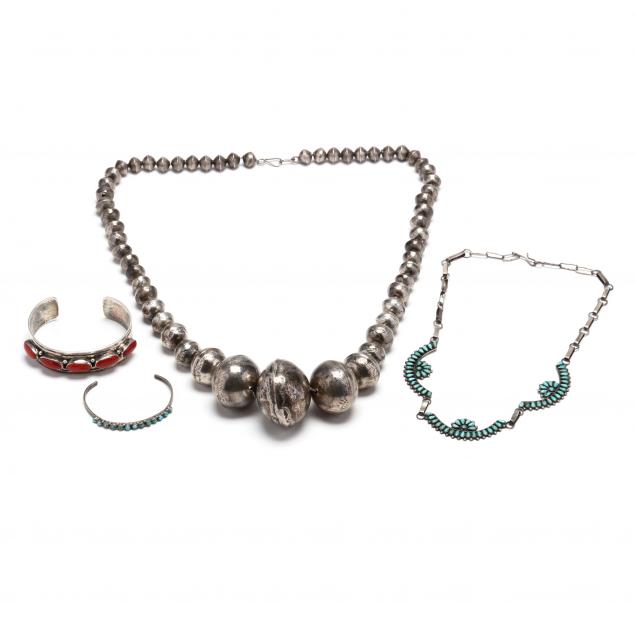 four-southwestern-silver-jewelry-items