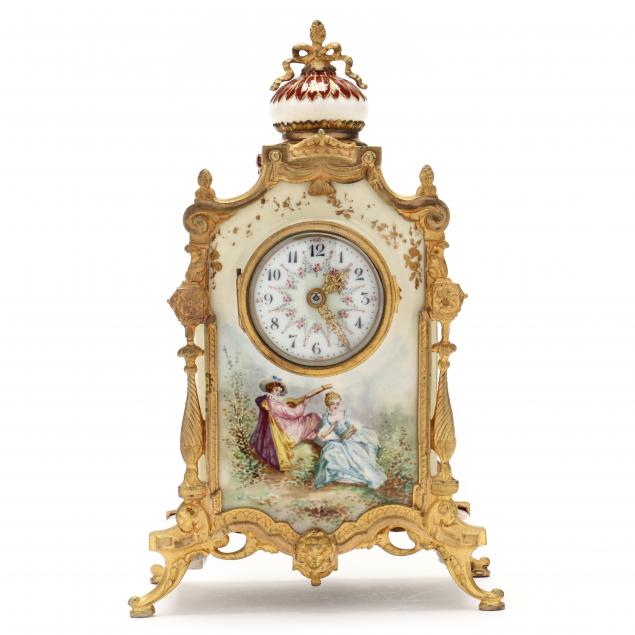 antique-french-porcelain-and-ormolu-mantel-clock