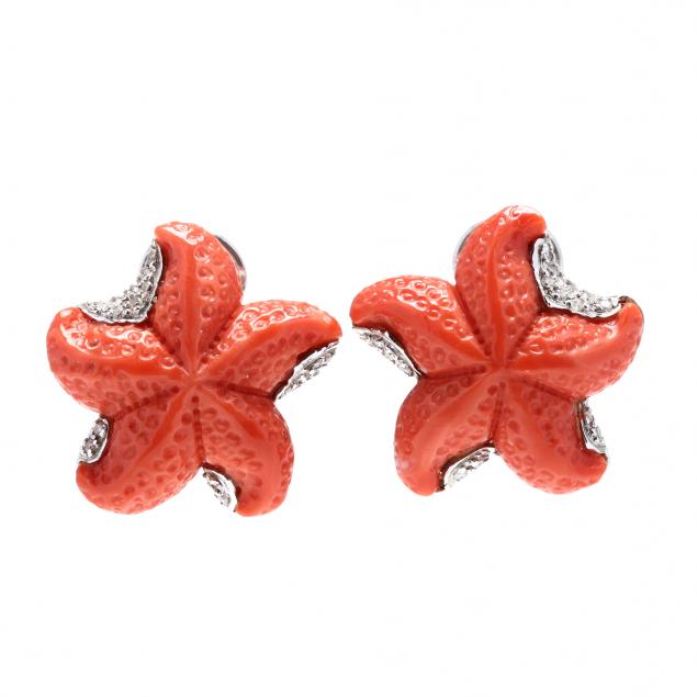 white-gold-coral-and-diamond-earrings